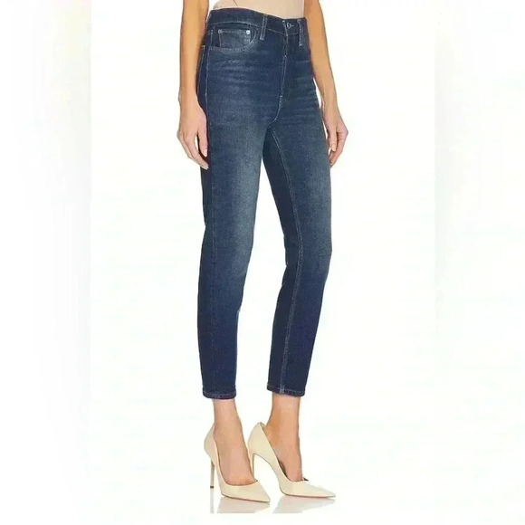 Re/Done Originals 90's High Rise Ankle Crop in Deep Sapphire, NWT - Picture 3 of 9